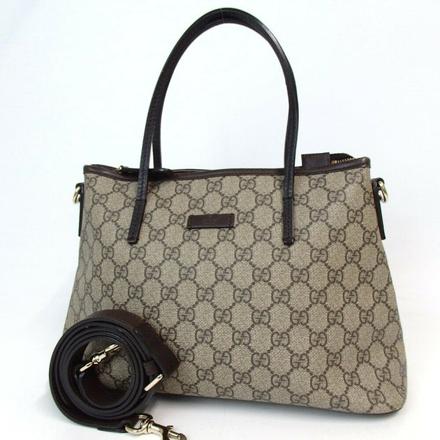 GUCCI GG Supreme 2way PVC tote crossbody bag with Strap $1425